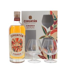 Cihuatán Rum Cinabrio mit zwei Gläsern (B-Ware) 12 Jahre